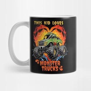 This Kid Loves Monster Trucks Boys and Girls Gift T-Shirt Mug